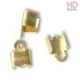 Terminali a stringere corti 6mm oro x 10pz