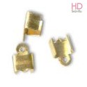 Terminali a stringere corti 6mm oro x 10pz