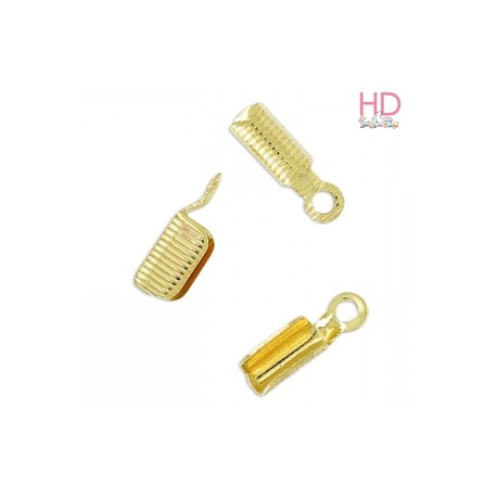 Terminali a stringere 6/7 mm oro x 10pz