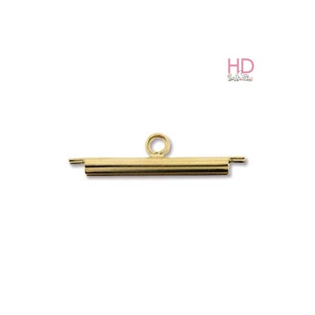 Terminale per tessitura 20mm oro a scorrimento x 4pz