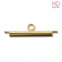 Terminale per tessitura 20mm oro a scorrimento x 4pz