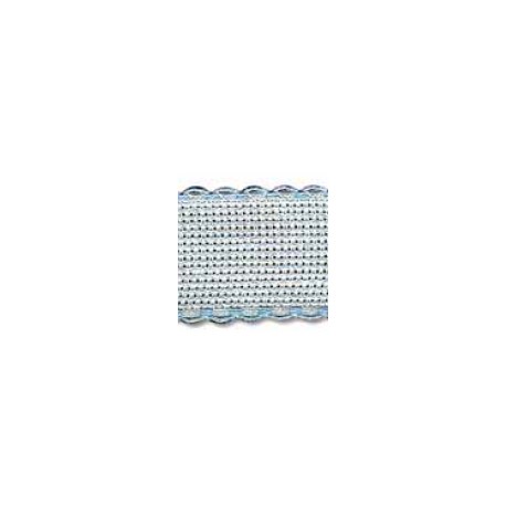 NASTRO TELA AIDA BIANCO/AZZURRO 100% COTONE H.3cm x 1mt