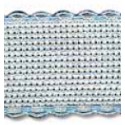 NASTRO TELA AIDA BIANCO/AZZURRO 100% COTONE H.3cm x 1mt