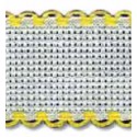 NASTRO TELA AIDA BIANCO/GIALLO 100% COTONE H.3cm x 1,2mt