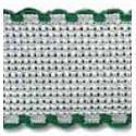 NASTRO TELA AIDA BIANCO/VERDE 100% COTONE H.5cm x 1mt