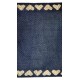 NASTRO TELA AIDA BLU CON CUORI ORO 100% COTONE H.12cm x 1,4mt