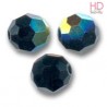 SFERE SWAROVSKI 5000 8mm Jet Aurora Boreale x 4 pzz