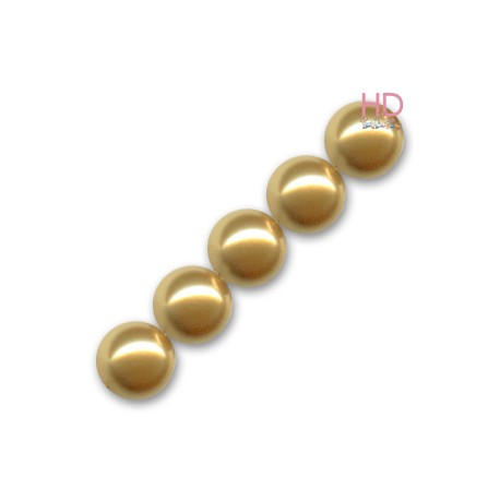 PERLE SWAROVSKI 5810 10 MM BRIGHT GOLD PEARL X 6 pz