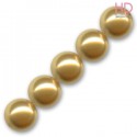 PERLE SWAROVSKI 5810 12 MM BRIGHT GOLD PEARL X 22 pz