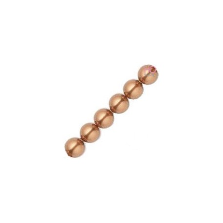 PERLE SWAROVSKI 5810 6 MM COPPER PEARL X 10pz