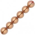 PERLE SWAROVSKI 5810 6 MM COPPER PEARL X 10pz