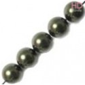 PERLE SWAROVSKI 5810 6 MM DARK GREEN PEARL X 10pz