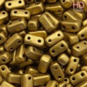 PERLINE BRICKS 3X6 MM 2 FORI - MATTE AZTEC GOLD 50PZ