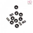 Mini Rondelle Strass 4720 Crystal base nero 1 foro 6 mm - 1Pz