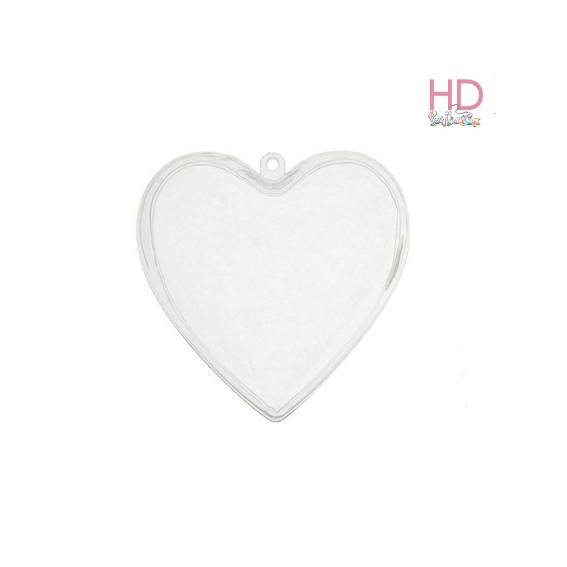 Cuore trasparente apribile 5cm 1pz 