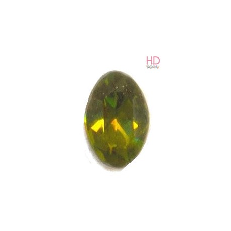 Cabochon Ovale 4130/2 12x10 mm Olivine con castone x 1 Pz