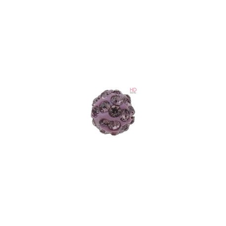 Palla Strass in argilla polimerica Amethyst 10mm